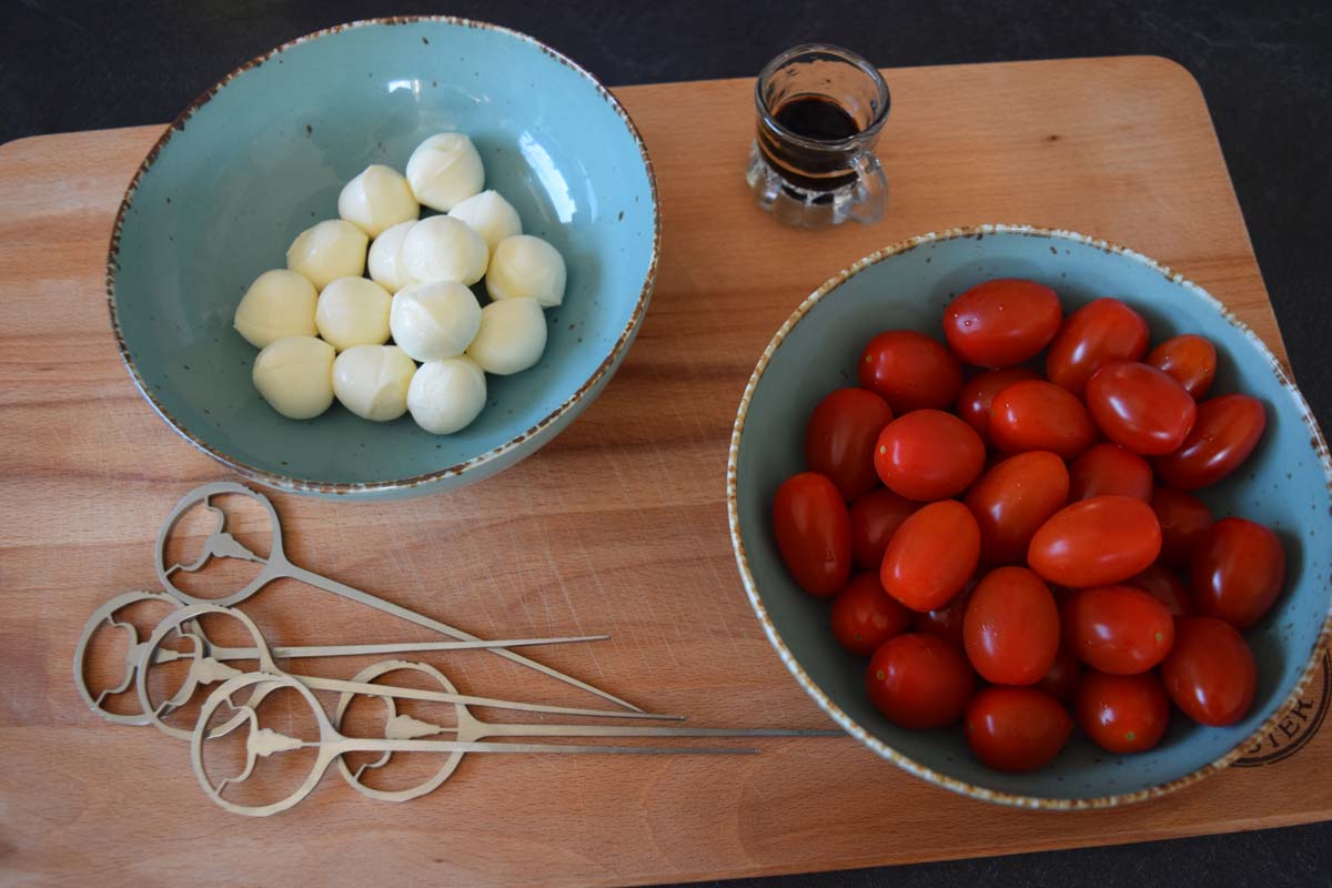 Tomate-Mozzarella-Spieße Zutaten